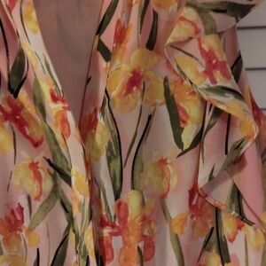 Maison Jules women's pink floral dress, size L